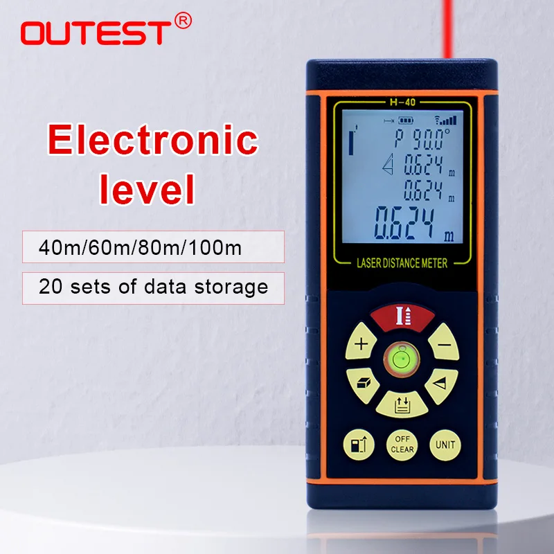 OUTEST Digital Laser Distance Meter 40m/60m/80m/100m Laser Rangefinder trena laser Diastimeter Measure Roulette OUTEST Digital Laser Distance Meter 40m/60m/80m/100m Laser Rangefinder trena laser Diastimeter Measure Roulette