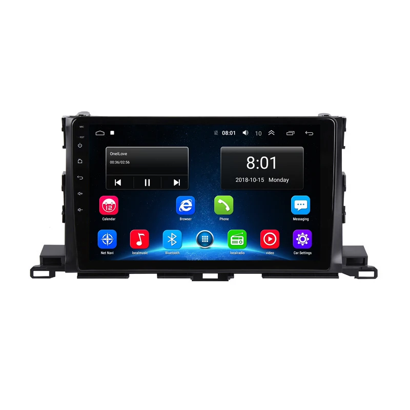 Perfect 10.1" 2G RAM 32G ROM Android Car DVD Video Player GPS For Toyota Highlander 2015 audio car radio stereo navigator bluetooth wifi 16