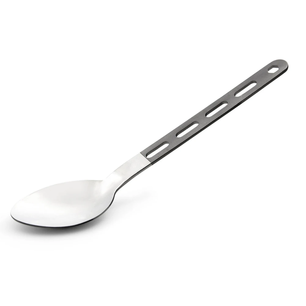 Титановая Складная ложка Spork Cutter нож походная посуда походная столовая ложка Beaf Мясорубка фруктовая Вилка десертная чайная ложка