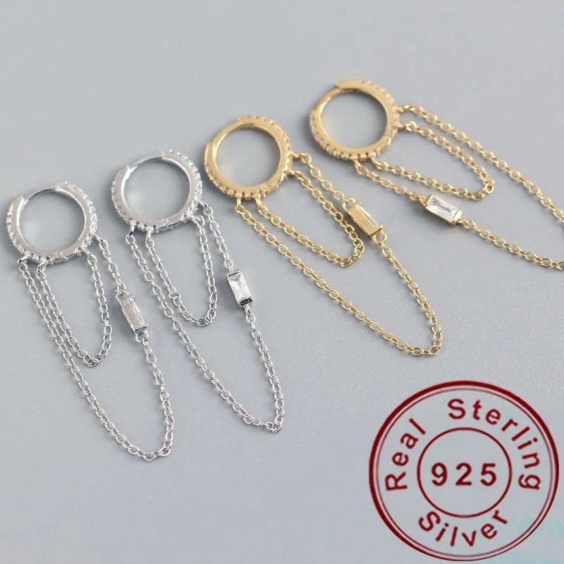 Серьги кольца женские из серебра 925 пробы с кристаллами|Серьги-кольца| |