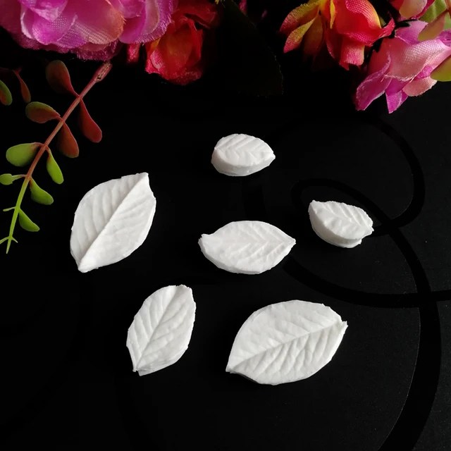 Mini Rózsa Levél Szitálvirág -Vénák Szilikon Formák Fondant Cukorcraft Gumpaste Gyanta Agyag Papírpapír Torta Díszítő Eszközök - Image 3