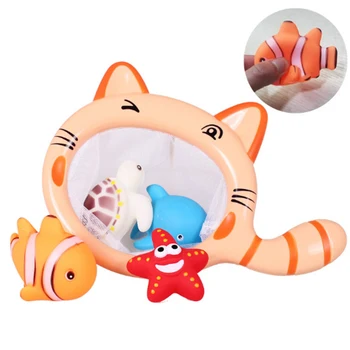 

Fishing Bath Toys Network Bag 5pcs/set Pick up Tortoies Starfish Kids Toy Swimming Summer Water Bath Toy Educational toys