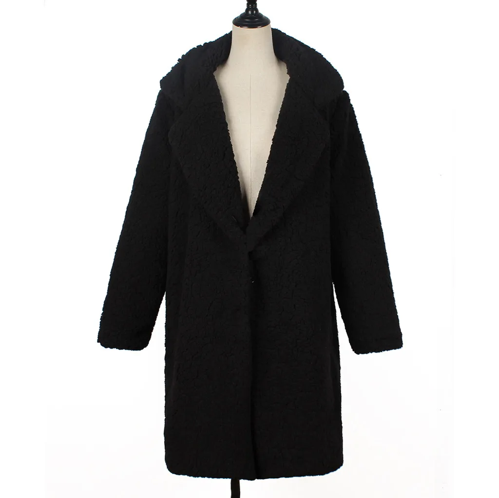 Зимние теплые пальто больших размеров, длинное однотонное пальто из искусственного меха, повседневная женская меховая куртка с длинными рукавами, верхняя одежда 19Sep24