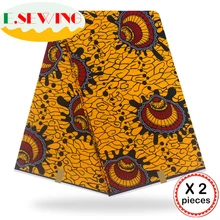 Анкара африканская восковая печатная ткань 12 ярдов Хлопок Воск Гана воск нигерийский стиль для шитья африканские платья одежда 111804
