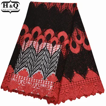 

African Water Soluble Lace With Stones 2019 Cord Lace Fabric Nigerian Guipure Lace 5 Yards/Piece Double Color Lace For Ball