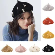 Рождественский женский берет из смешанной шерсти, Одноцветный женский модный головной убор для девушек и женщин, Спортивная Многофункциональная Кепка, Новая мода