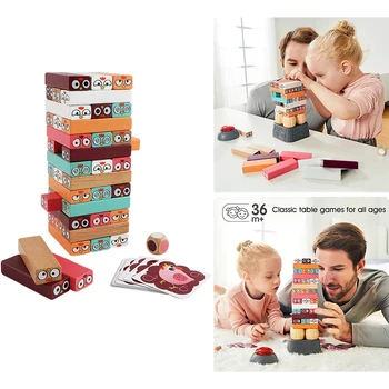 

Toddle Home Tumble Tower Living Room Interaction Kids Adults Baby Toy Stacking Board Game Children Wooden Building Blocks