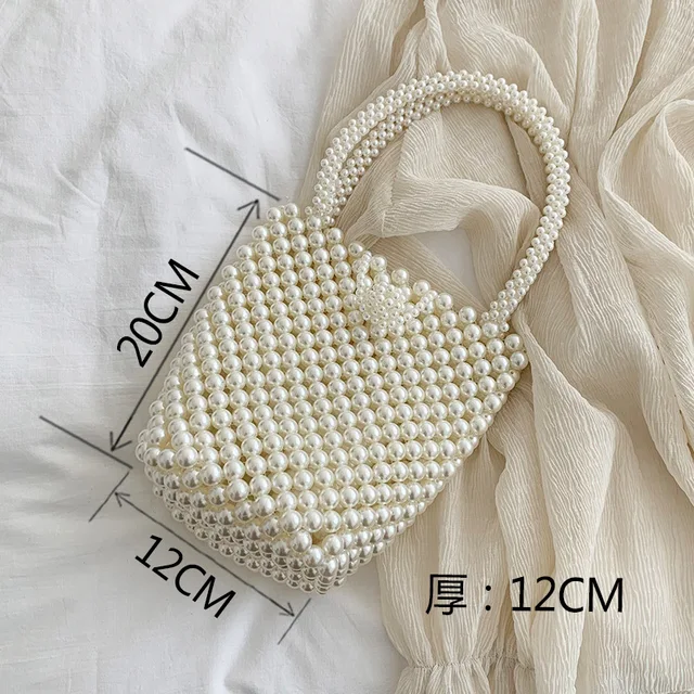 Mini Pearl Bag Handmade Vintage EVA Beaded Fashion Banquet Party Shoulder Bag Female 2019 Wedding Bags Luxury Women's Coin Purse A17