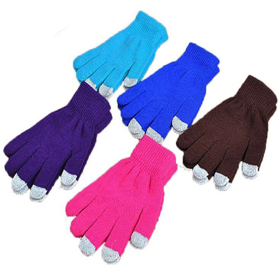 Gloves us Women Men Winter Touch Screen Gloves Warm Knit Texting Mittens for Smartphone