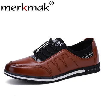 

Merkmak Autumn Casual Men Shoes Breathable Comfortable Mesh Mens Shoes Fashion Low Lace-up Canvas Shoes Flats Big size Footwear