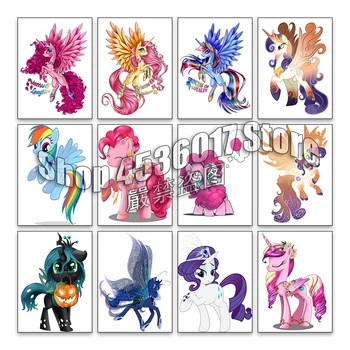 

5d Diy Diamond Painting Cross Stitch Diamond Embroidery Mosaic My Little Pony Princess Full Gifts Picture Patterns & Blueprints