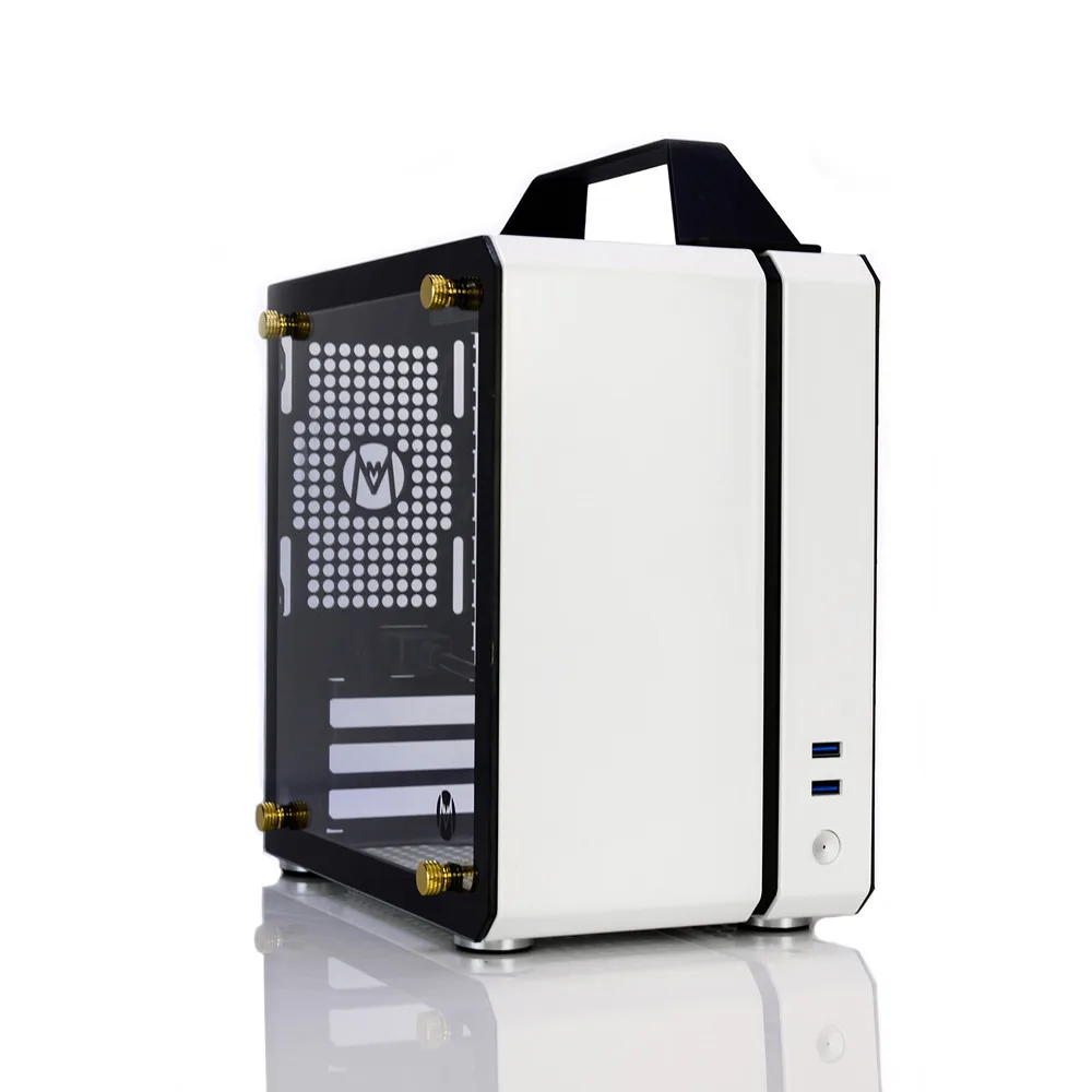 Портативный Настольный чехол Mini Itx стальной алюминиевый Гибридный настольный