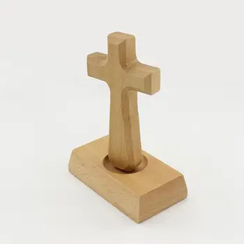 

Wooden Cross Christian Cross Adornment Stand Cross Desktop Adornment Wood Standing Latin Cross Home Decor Wooden Cross