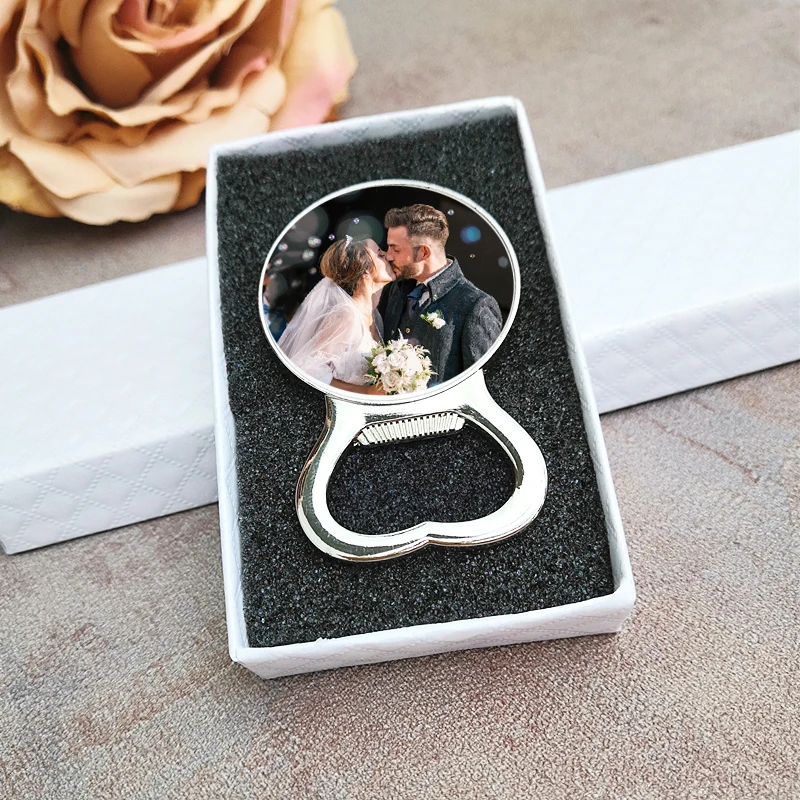 100pcs Personalized photograph Name Date Fridge Bottle Opener