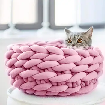 

Super Soft Thick Wool Chunky Yarn DIY Roving Knit Blanket Hand Knit Blanket Scarves Hats Weave Pet Nests Pillows No Pilling