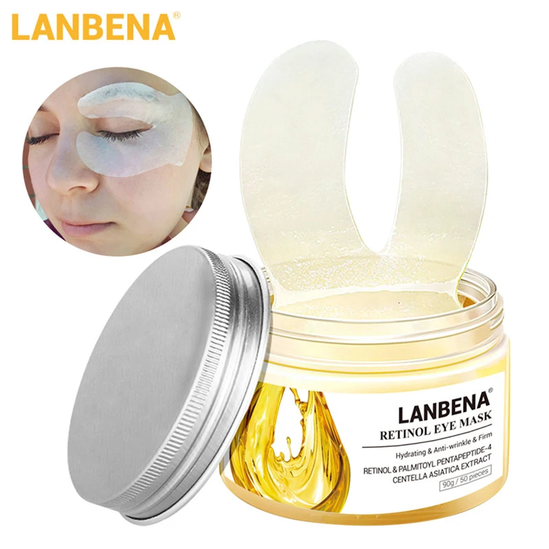 Lanbena Retinol Eye Mask Eye Patch Reduces Dark Circles Ageless Anti