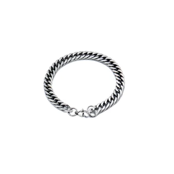 

Statement Pure Color Chain Titanium Steel Wide Bracelet New Ins Net Red Simple Bracelets Bangle Fashionable Hip Hop Jewelry Gift
