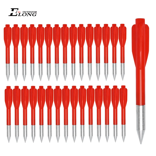 2.9Inch Red Crossbow Bolt Aluminum Point Plastic Crossbow bolts