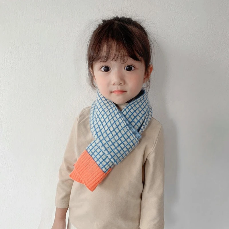 Bufandas cálidas de invierno para bebés, bufanda de punto para niños pequeños, calentador de cuello, polaina cuello de celosía pequeña para niños y niñas|Sudaderas con capucha y sudaderas infantiles| -