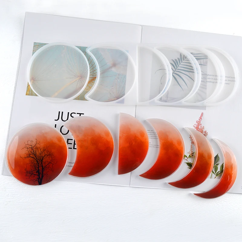 

DIY Lunar Eclipse Shape Silicone Mold Resin Casting Mould DIY Epoxy UV Resin Pendant Home Decoration Resin Crafts Mould Tools