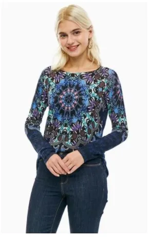 Carater espanhol новосс граус Impressos Blusas De Malha para o Outono e Inverno de