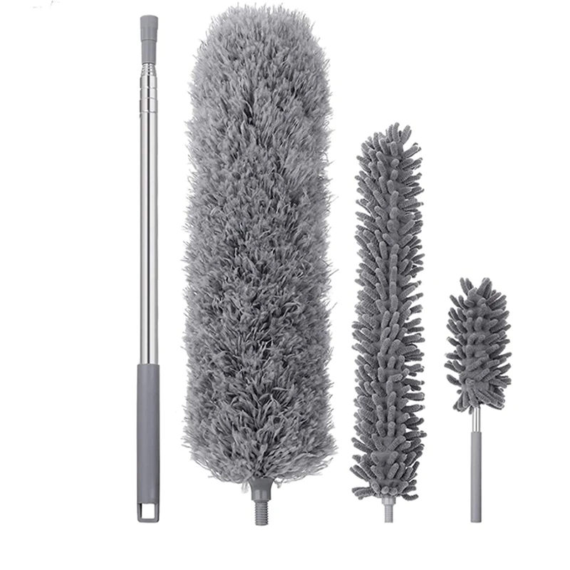 Extra Long Duster Extending Telescopic Handle Feather Microfibre Dust Cleaner 