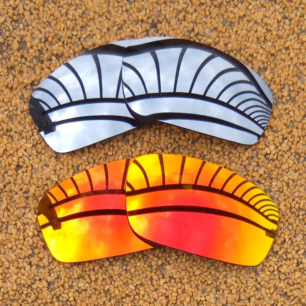 Lenti Di Ricambio Polarizzate Specchiate Argento E Rosso Arancio Per Telaio Monster Pup 100% Uva E Uvb