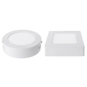 

LED Panel Light 6W AC90-265V No Drill Mount Indoor Lighting Round Square Surface Ceiling Lamp For Home Office Hotel