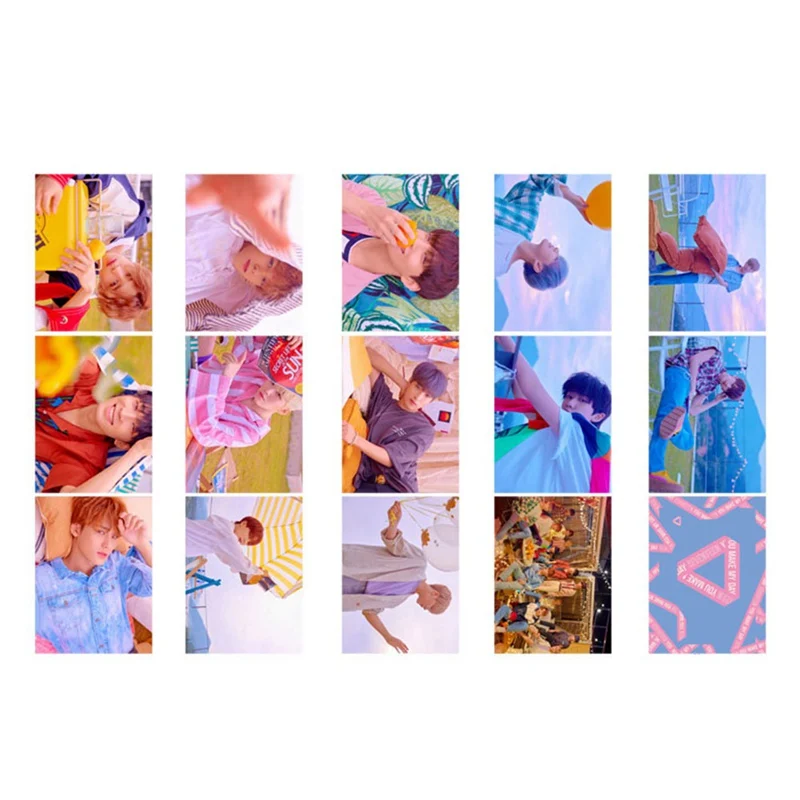 14Pcs/Set KPOP Seventeen Team Album Collection Love Letter Photo Card PVC Cards Self Made LOMO Card Photocard