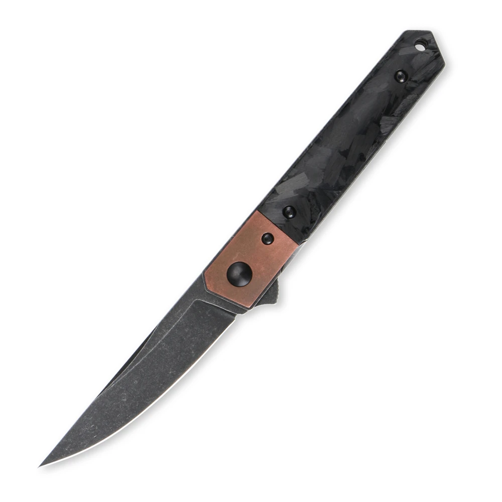 Mini Kwaiken Kanedeiia мини Kwaiken Флиппер складной нож медь/мрамор углеродное волокно ручка N690 Лезвие Открытый Охота практичный инструмент для кемпинга - Цвет: Mini Kwaiken