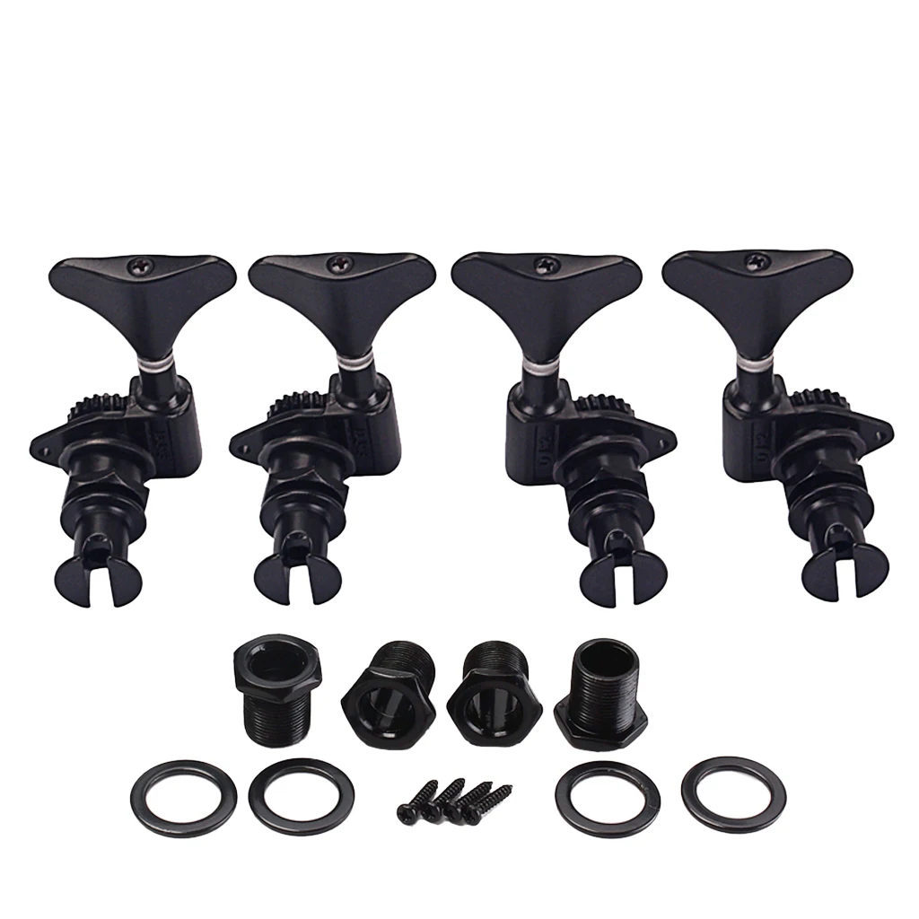 4pcs 2R2L Ukulele String Tuning Pegs Keys 1:24 Gear Ratio for Ukulele Guitar Bass Parts
