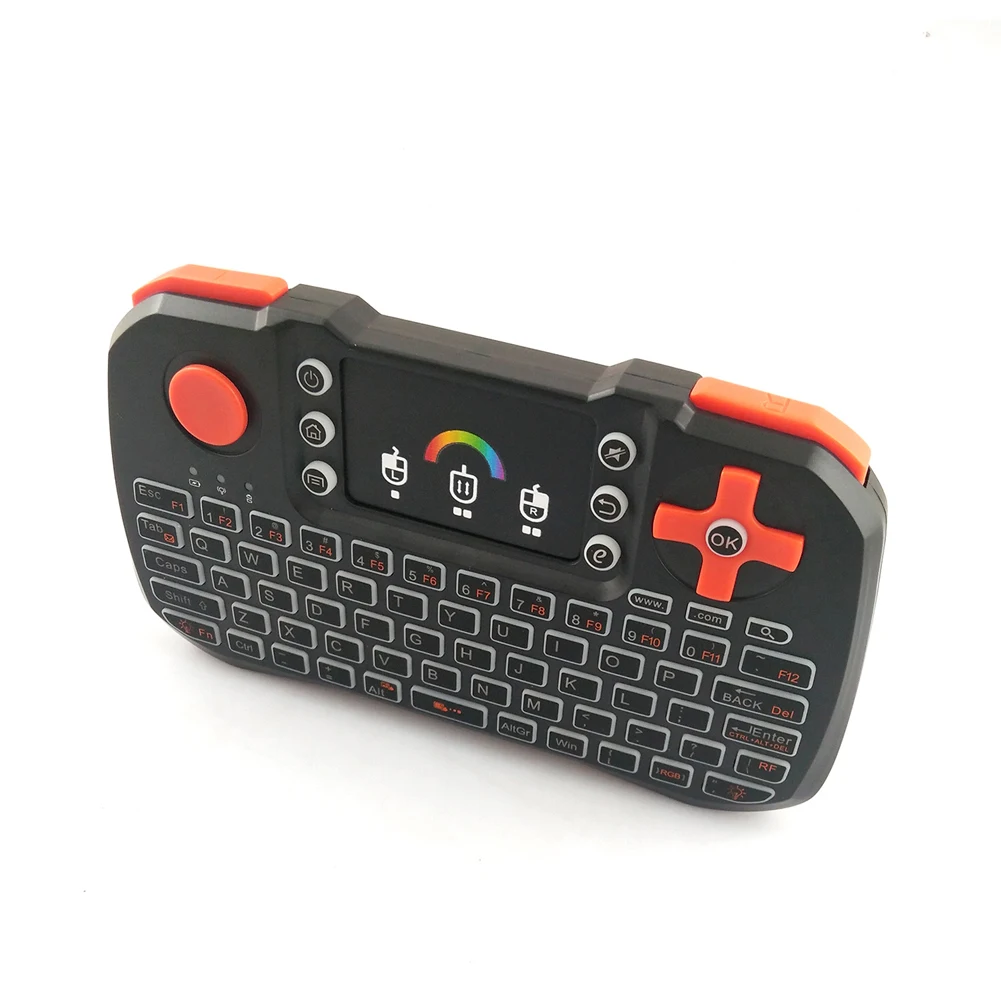 TZ10 Игровая USB 2,4 ГГц универсальная эргономичная воздушная мышь мини беспроводная клавиатура умная красочная подсветка пульт дистанционного управления Сенсорный экран