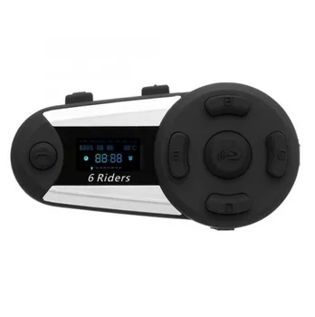 

New Waterproof Motorcycle Intercom Helmet Headset 6 people connect Helmet Speaker Interphone Moto Headset Intercom 1200M