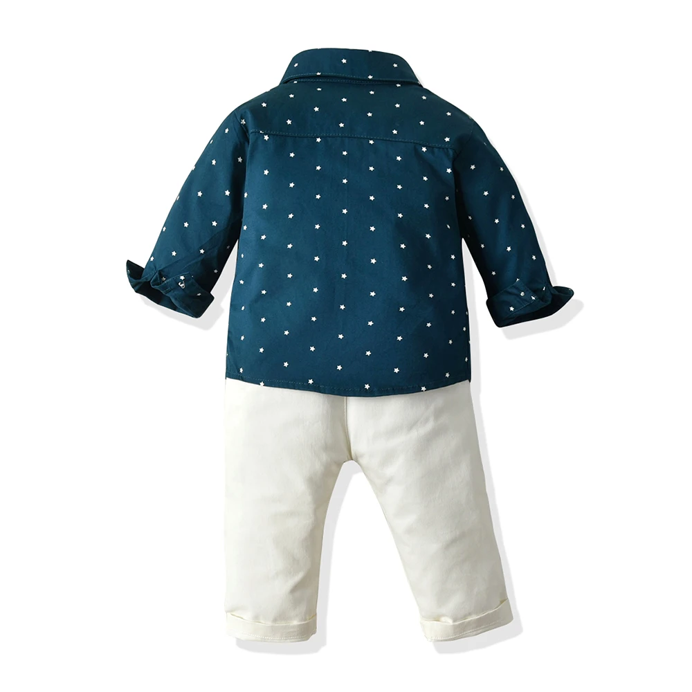 Tem doger/комплекты одежды для маленьких мальчиков коллекция года, Одежда для новорожденных мальчиков рубашки с длинными рукавами+ штаны, комплект из 2 предметов повседневная одежда для малышей