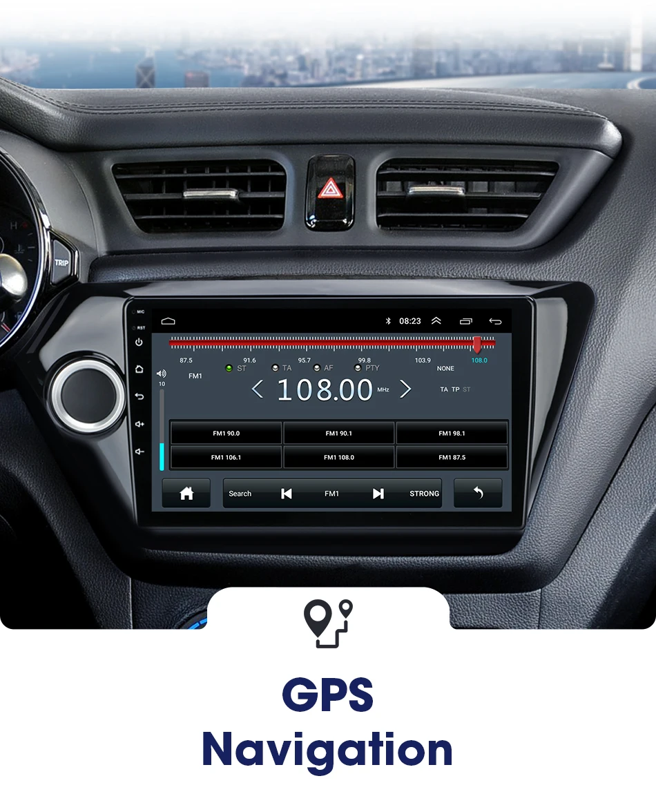2Din Android 8,1 4G+ WiFi Автомобильный Радио Мультимедийный dvd-плеер gps навигация для Kia RIO 3 2011- стерео 2.5D+ ips 2G+ 3 2G головное устройство
