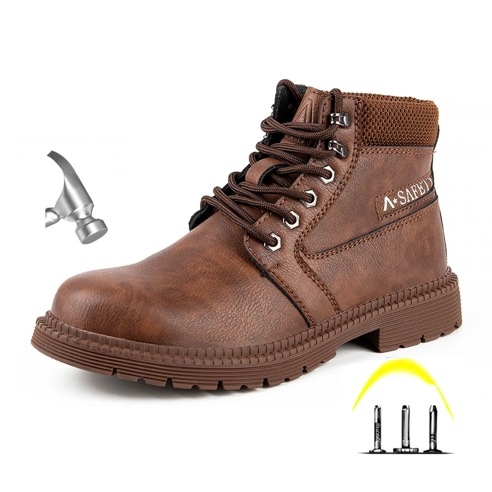 zapatos de seguridad Zapatillas de trabajo para hombre botas de trabajo con punta de acero antigolpes 