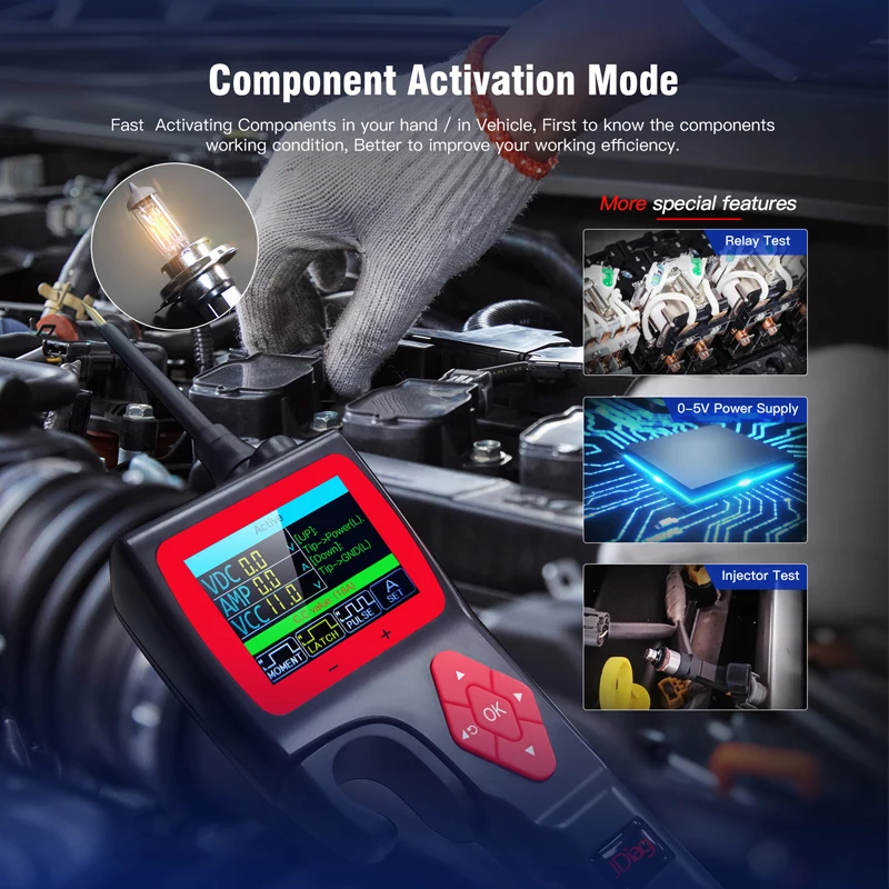 TopDiag P200 9-30V SMART HOOK Powerful Probe Intelligent Circuit Analyzer P200 Quickly Electronic Circuit Testing Tool