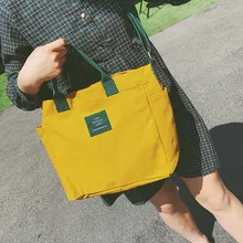 Южная Корея Одиночная сумка тканевая через плечо оригинальная тканевая сумка холщовый мешок художественная и художественная женская сумка универсальная сумка через плечо