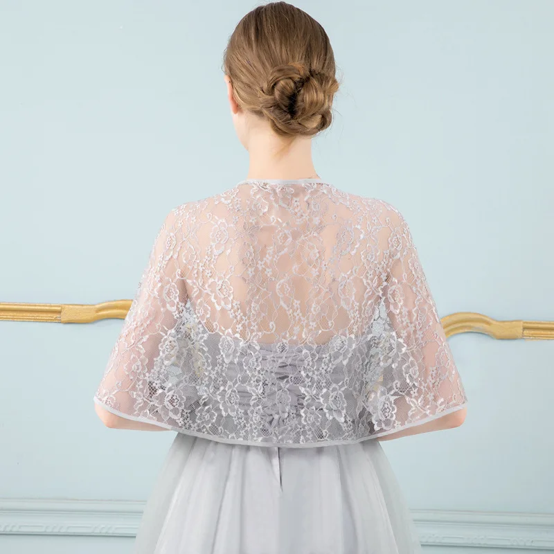 JaneVini новые модные белые летние кружевные Свадебные шали и обертывания кружевные вечерние Болеро для женщин Свадебные аксессуары для накидки