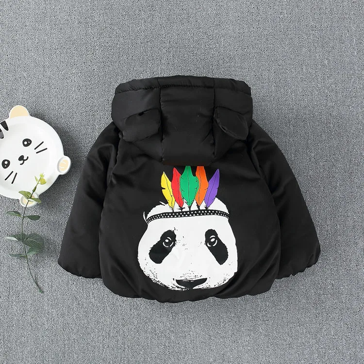 

Baby Cotton-padded Jacket Winter New Style 2018 Winter Men And Women Baby Small CHILDREN'S Cartoon Hooded Thick Warm Cotton-padd