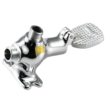 

Floor Foot Pedal Control Switch Tap Valve Faucet Copper Basin Single Cold Water Tap Bathroom Hospital School Pedal Water Faucet