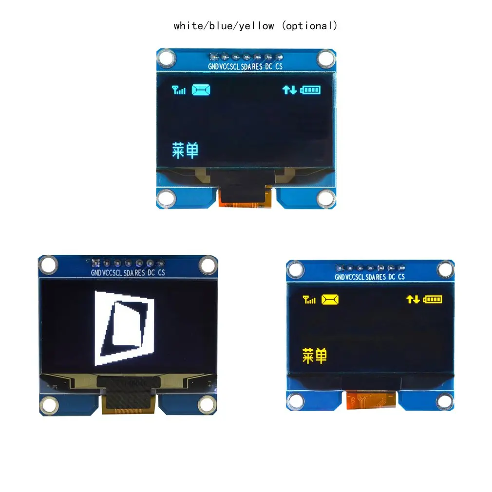 Ips 1,54 дюймов 5/7 Pin OLED дисплей экран модуль платы 128x64 SPD0301 Привод IC интерфейс igc белый/синий/желтый