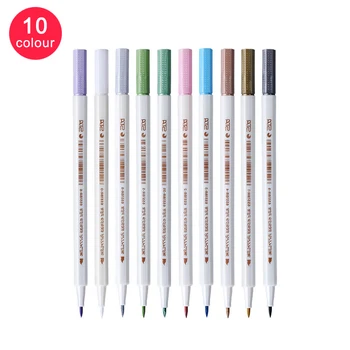 

10 Colors Metallic Markers Paint Pens Decorative Graffiti Album Pen Drawing Marker Pen School Art Stationery Supplies