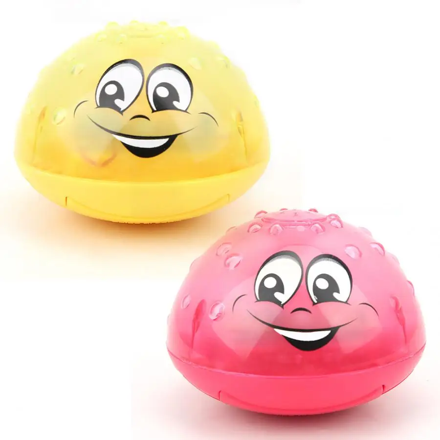 Lovely Electric Bath Toys Spray Water Light Music Rotate Ball Kid Toys for Baby Toddler Bathroom Summer Play Water