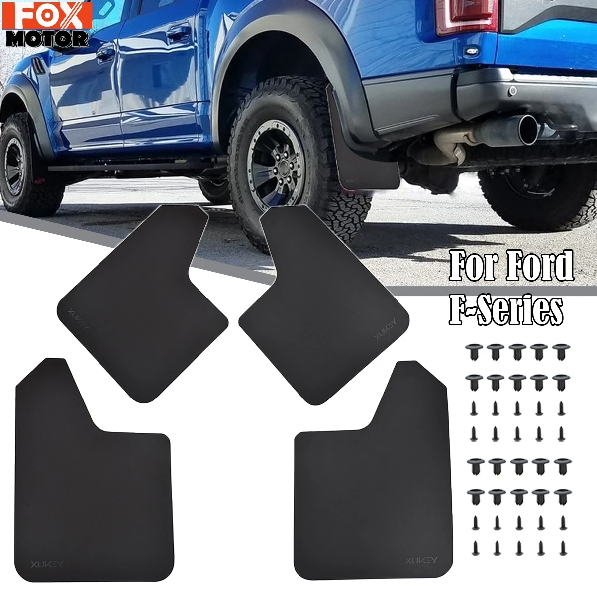 4pcs Mud Flaps Mudflaps Splash Guards Fender Flares Front Rear For Ford