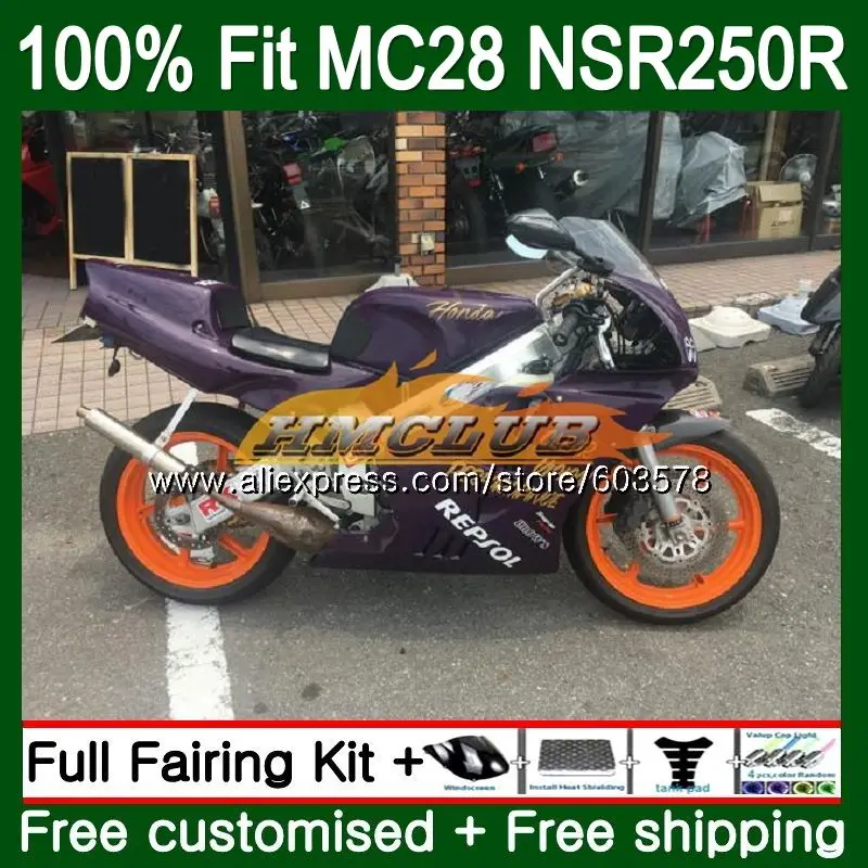 Injection For HONDA NSR250R 1994 1995 1996 1997 1998 1999 Dark purple 102CL.74 MC28 NSR250 R RR NSR 250R 94 95 97 98 99 Fairing - Цвет: No. 1