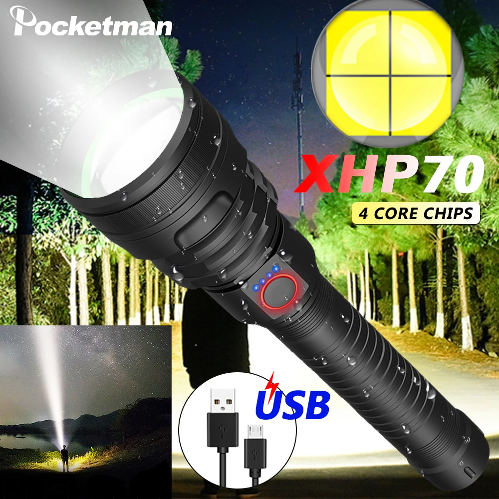 XHP70.2 самый мощный светодиодный вспышка светильник 26650 USB фонарь xhp70 xhp50 18650