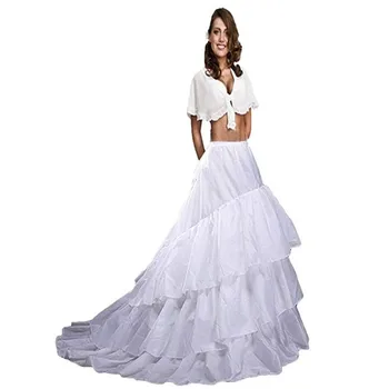 

White Top Quality New Arrival Mesh Crinnolines Three Layers Bridal Women's A-line Underskirts For Dresses Petticoat Sexy