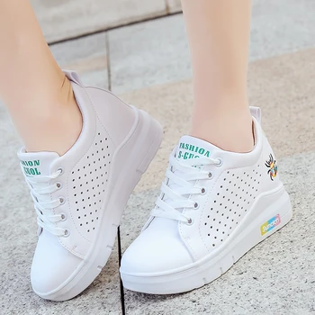 

Tenis Feminino Tenis Mujer 2019 Hot High Quality Women Tennis Shoes Tenis New Blancos Ladies White Heightening Shoes Sneakers