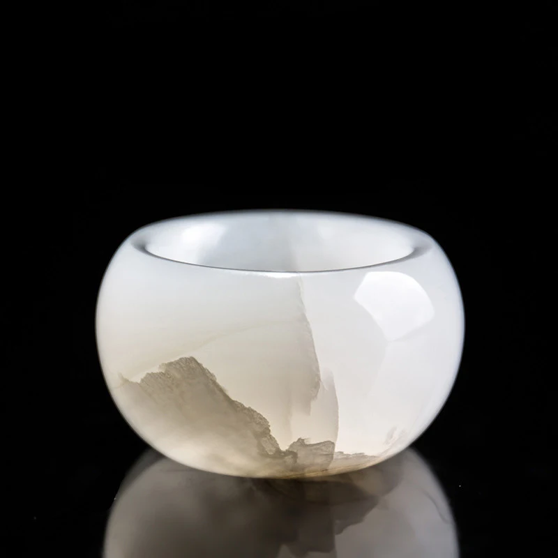 

Rong Shan Tang Jade Teacup Master Cup Single Cup Fat White Jade Porcelain Manual Sip Tea Cup Personal Cup Kung Fu Tea Have Suit